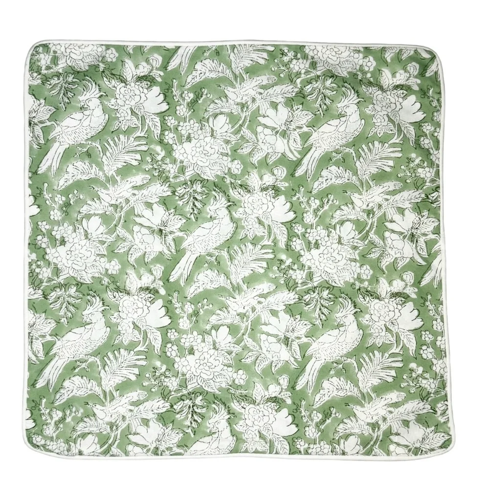 CPC Block Print Set Of 2 18x18 Throw Pillow Covers